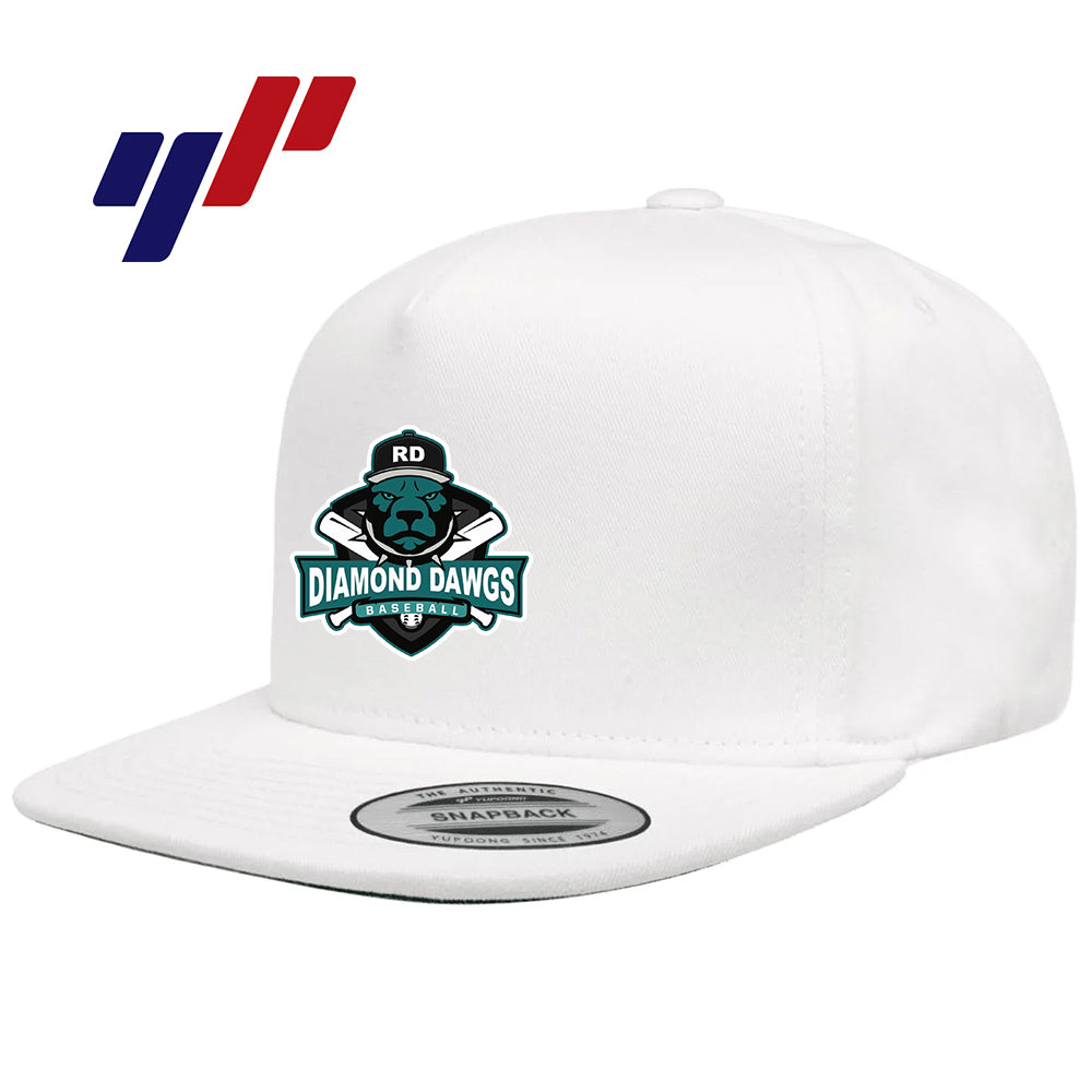Yupoong Y6007 Adult 5-Panel Cotton Twill Snapback Cap - Diamond Dawgs Baseball