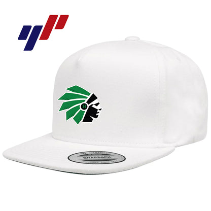 Yupoong Y6007 Adult 5-Panel Cotton Twill Snapback Cap DTF PRINTED - Hopatcong Warriors Football & Cheer