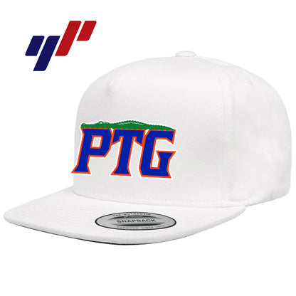 Yupoong Y6007 Adult 5-Panel Cotton Twill Snapback Cap DTF PRINTED - Palatka TailGators Baseball
