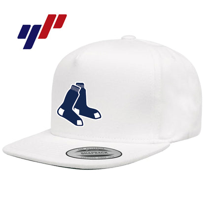 Yupoong Y6007 Adult 5-Panel Cotton Twill Snapback Cap - Blue Sox