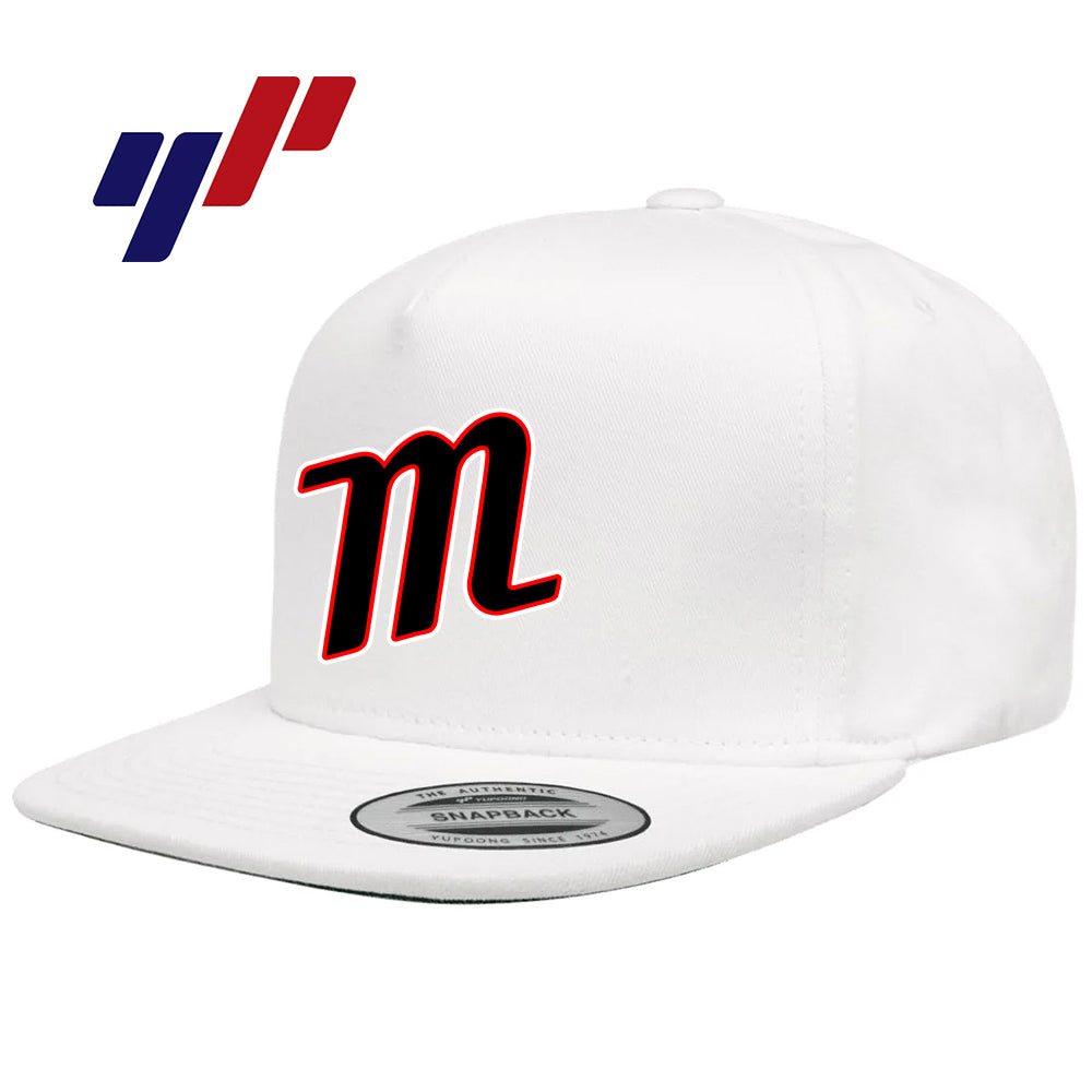Yupoong Y6007 Adult 5-Panel Cotton Twill Snapback Cap - SYA Mets "M" Logo
