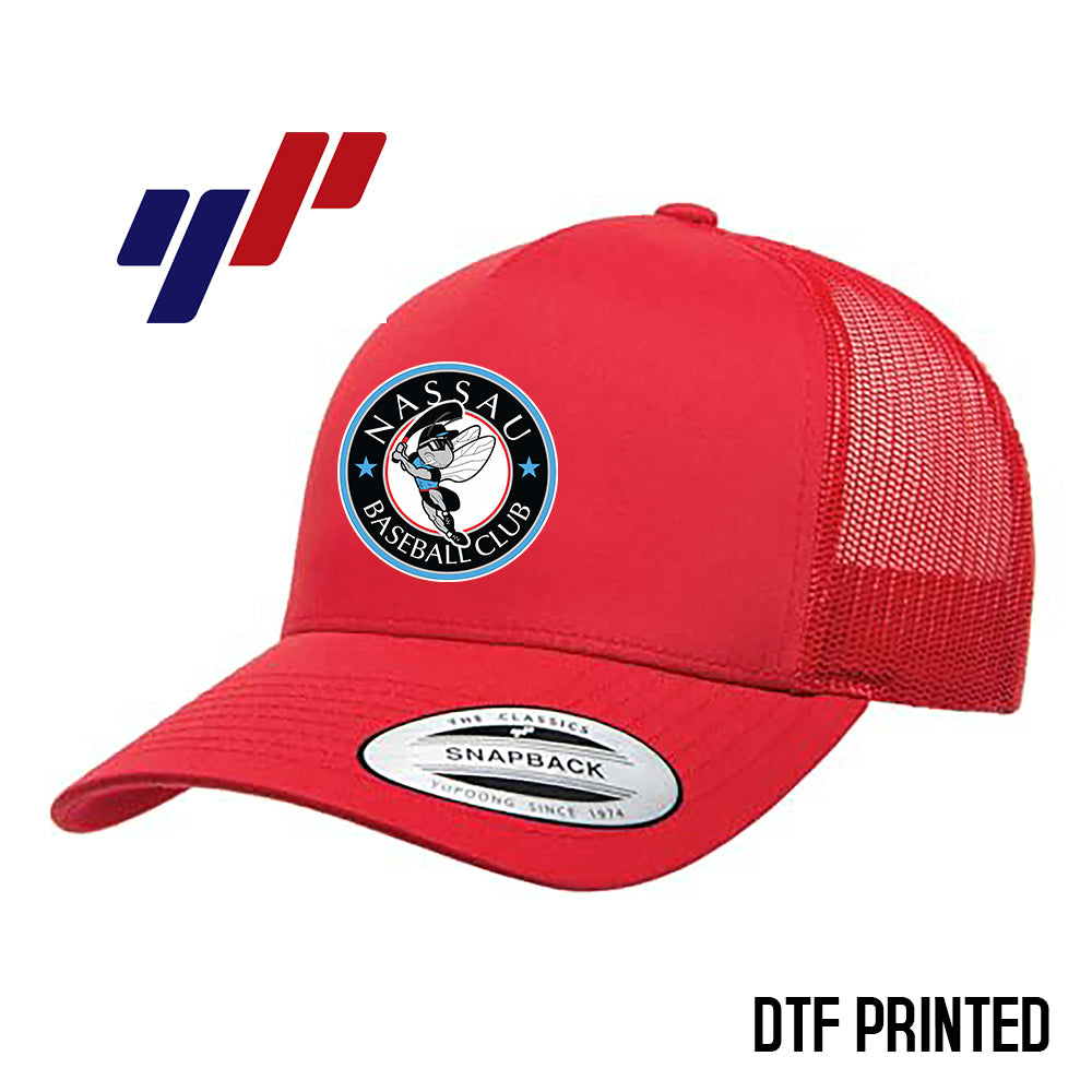 Yupoong 6506 Adult 5-Panel Retro Trucker Cap DTF PRINTED- NBC Gnats Baseball