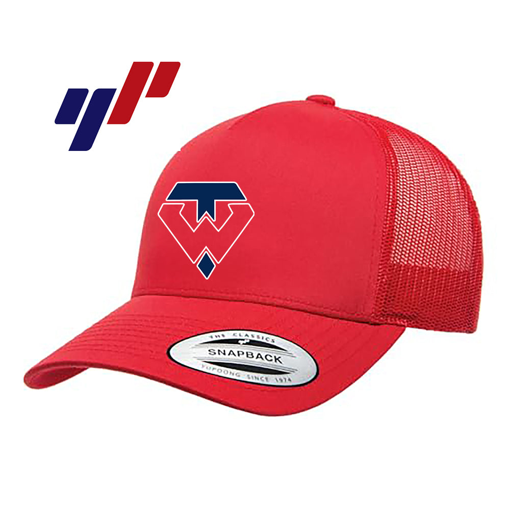 Yupoong 6506 Adult 5-Panel Retro Trucker Cap - Tampa Warriors Baseball