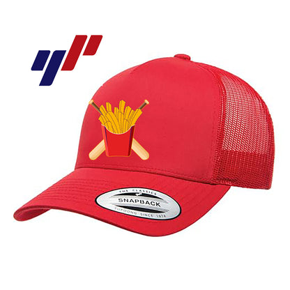 Yupoong 6506 Adult 5-Panel Retro Trucker Cap - Team Rally Fries Baseball