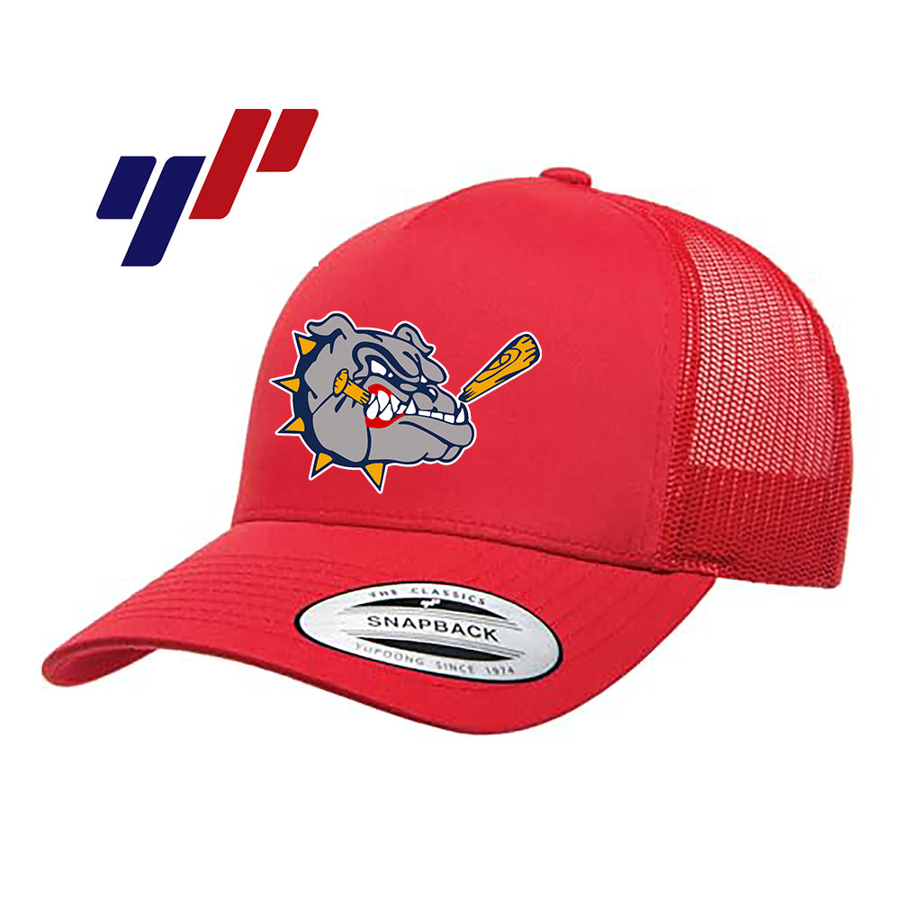 Yupoong 6506 Adult 5-Panel Retro Trucker Cap - Bloomingdale Bulldogs Baseball