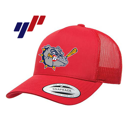 Yupoong 6506 Adult 5-Panel Retro Trucker Cap - Bloomingdale Bulldogs Baseball