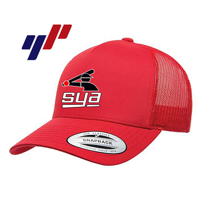 Yupoong 6506 Adult 5-Panel Retro Trucker Cap - SYA Batter Logo