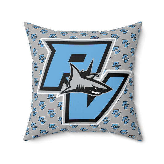 PVAA Sharks Spun Polyester Square Pillow