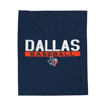 Velveteen Plush Blanket Dallas Tigers Baseball