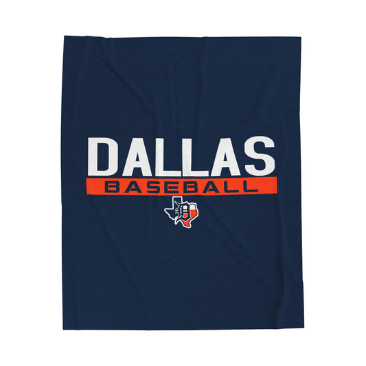 Velveteen Plush Blanket Dallas Tigers Baseball