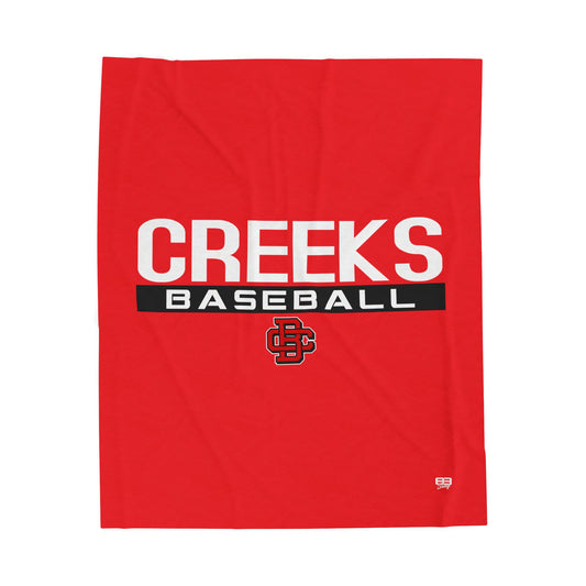 Velveteen Plush Blanket Creeks Baseball Club - CBC