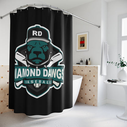 Shower Curtains Diamond Dawgs Baseball