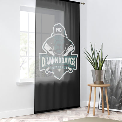 Window Curtain Diamond Dawgs Baseball