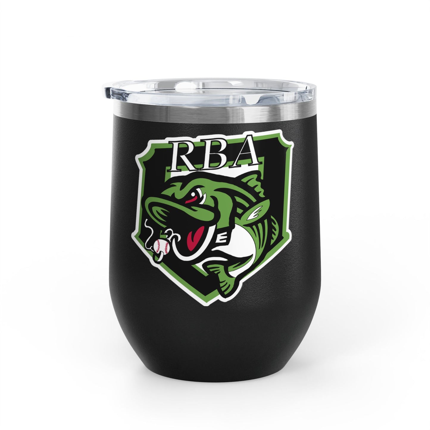 Wine Tumbler, 12oz RBA Stripers Baseball