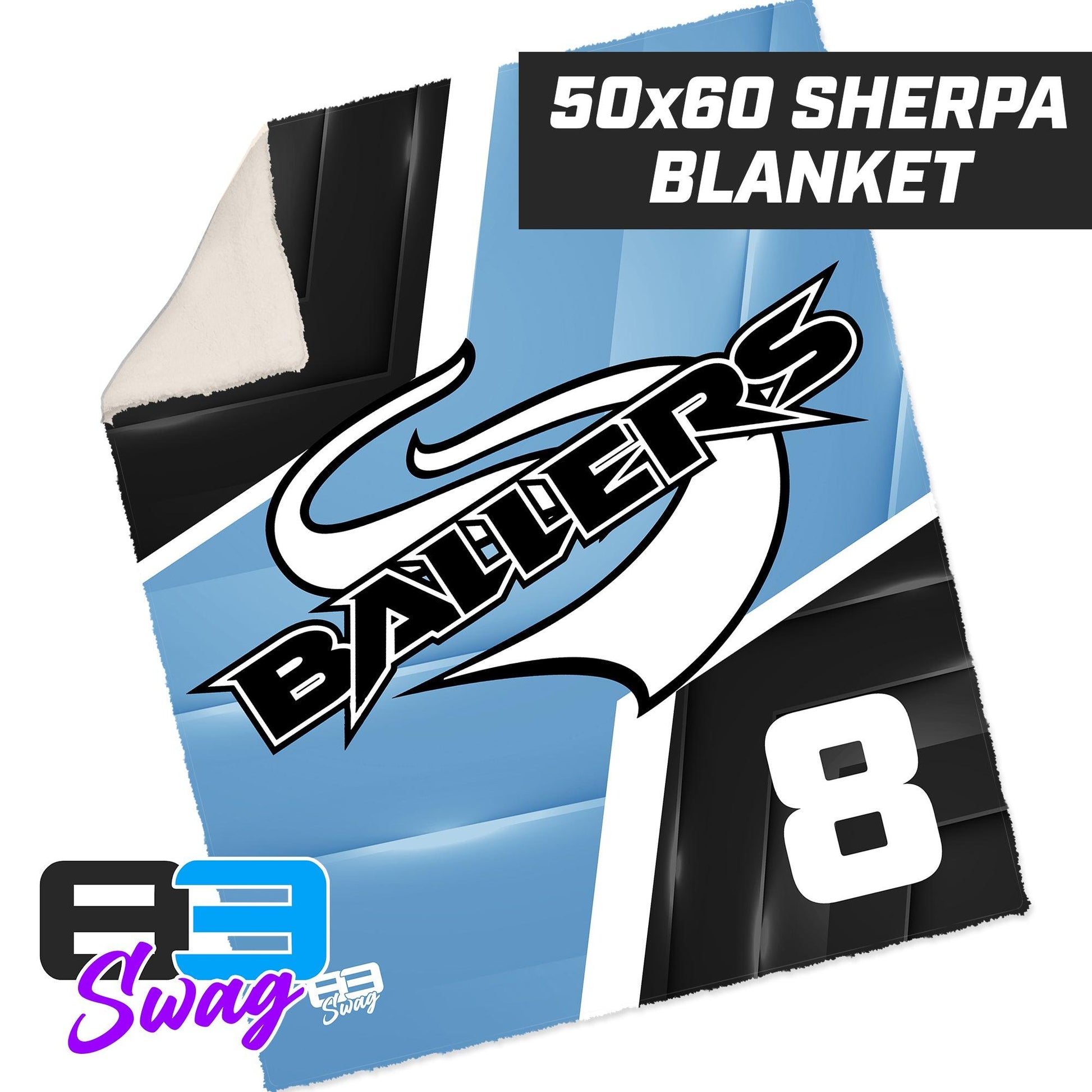 50”x60” Plush Sherpa Blanket - Ballers - 83Swag