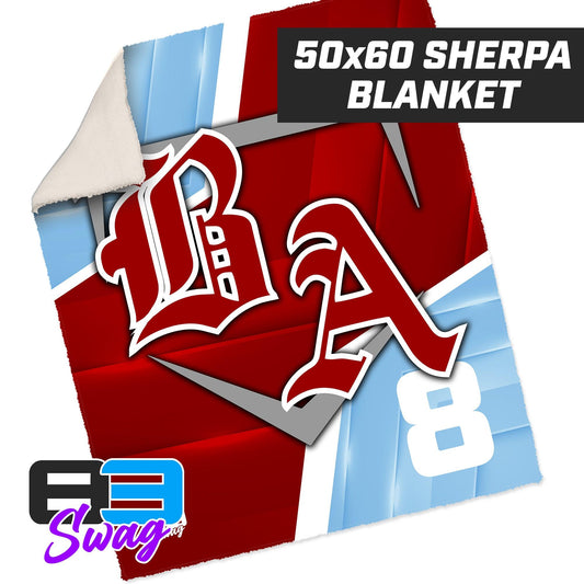 50”x60” Plush Sherpa Blanket - Bat Attack Baseball - 83Swag