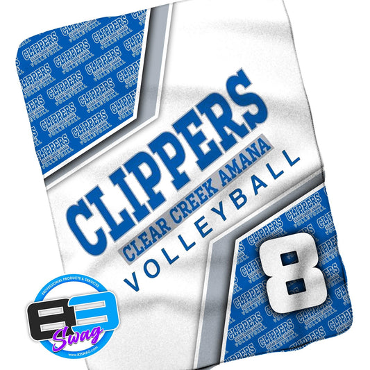 50”x60” Plush Sherpa Blanket - Clear Creek Amana Volleyball - 83Swag