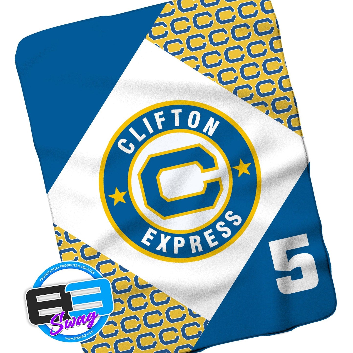 50”x60” Plush Sherpa Blanket - Clifton Express Baseball - 83Swag