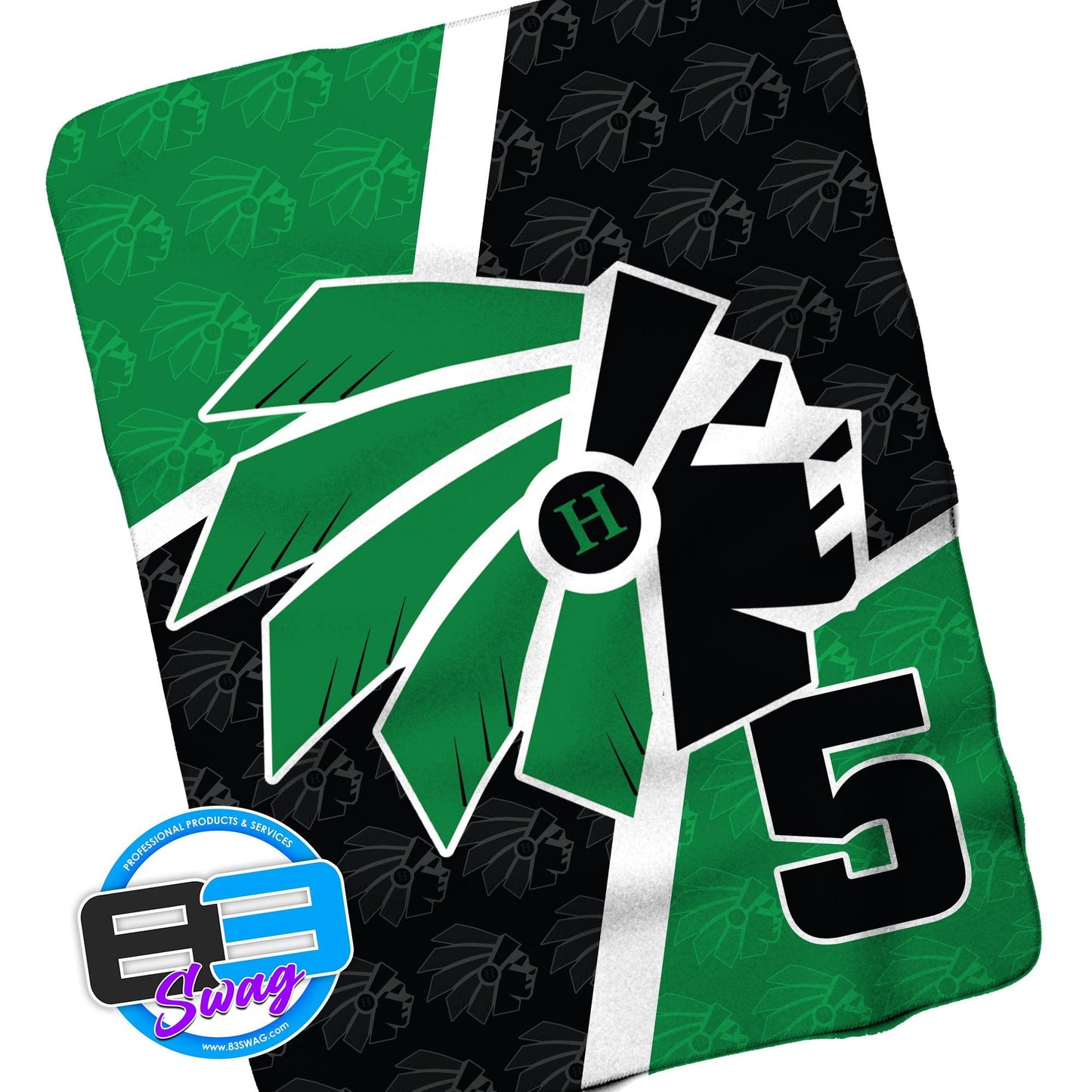 50”x60” Plush Sherpa Blanket - Hopatcong Warriors - 83Swag