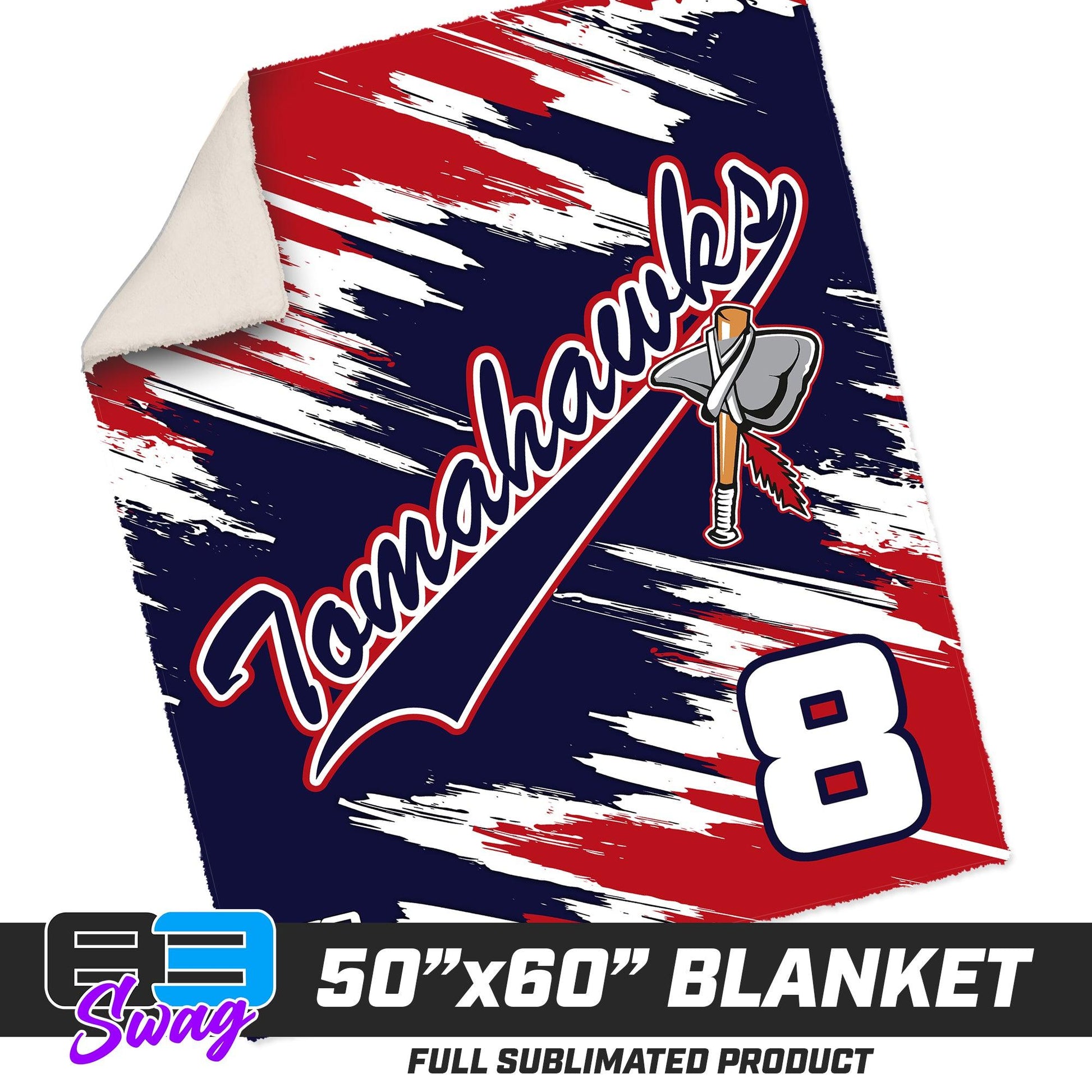 50”x60” Plush Sherpa Blanket - Land O Lakes Tomahawks Baseball - 83Swag