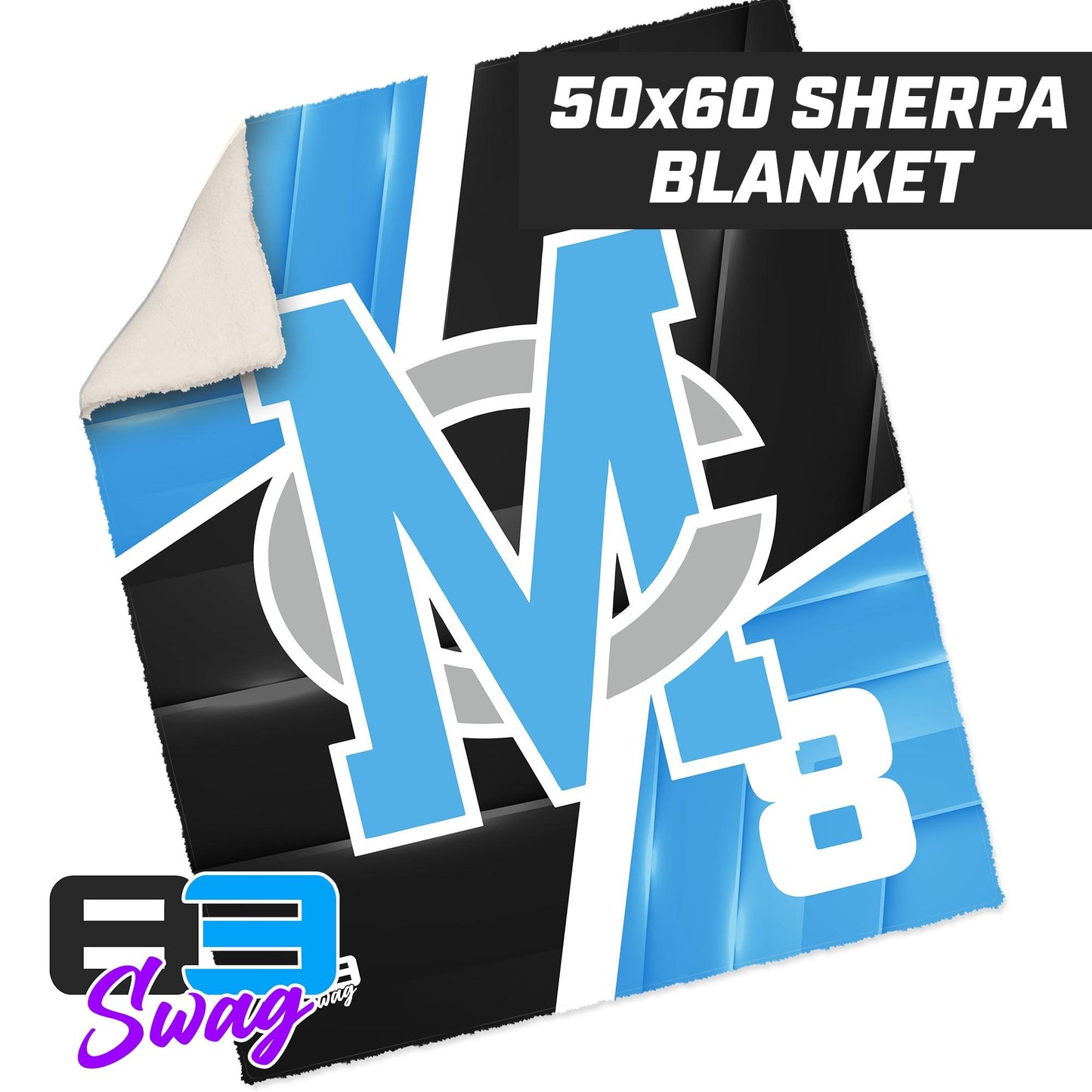 50”x60” Plush Sherpa Blanket - MC Stallions Baseball - 83Swag