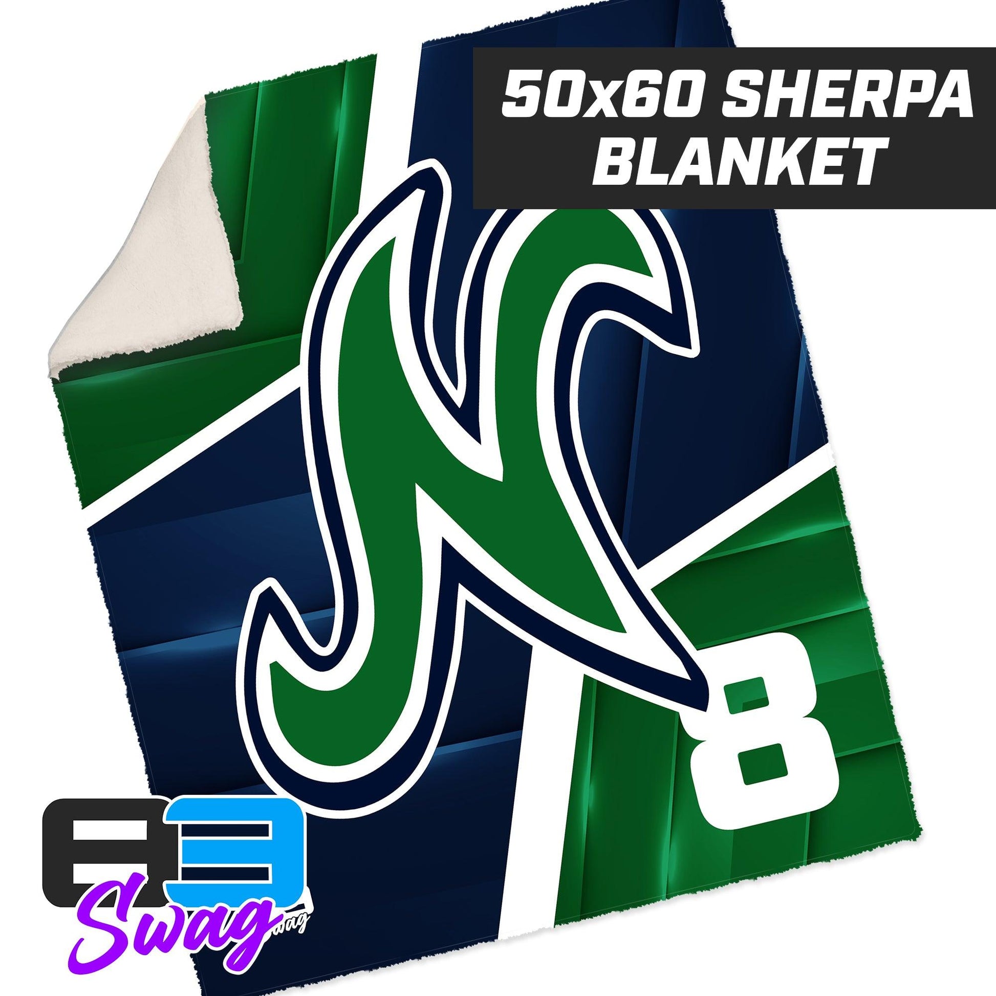 50”x60” Plush Sherpa Blanket - Northwood All Stars - 83Swag