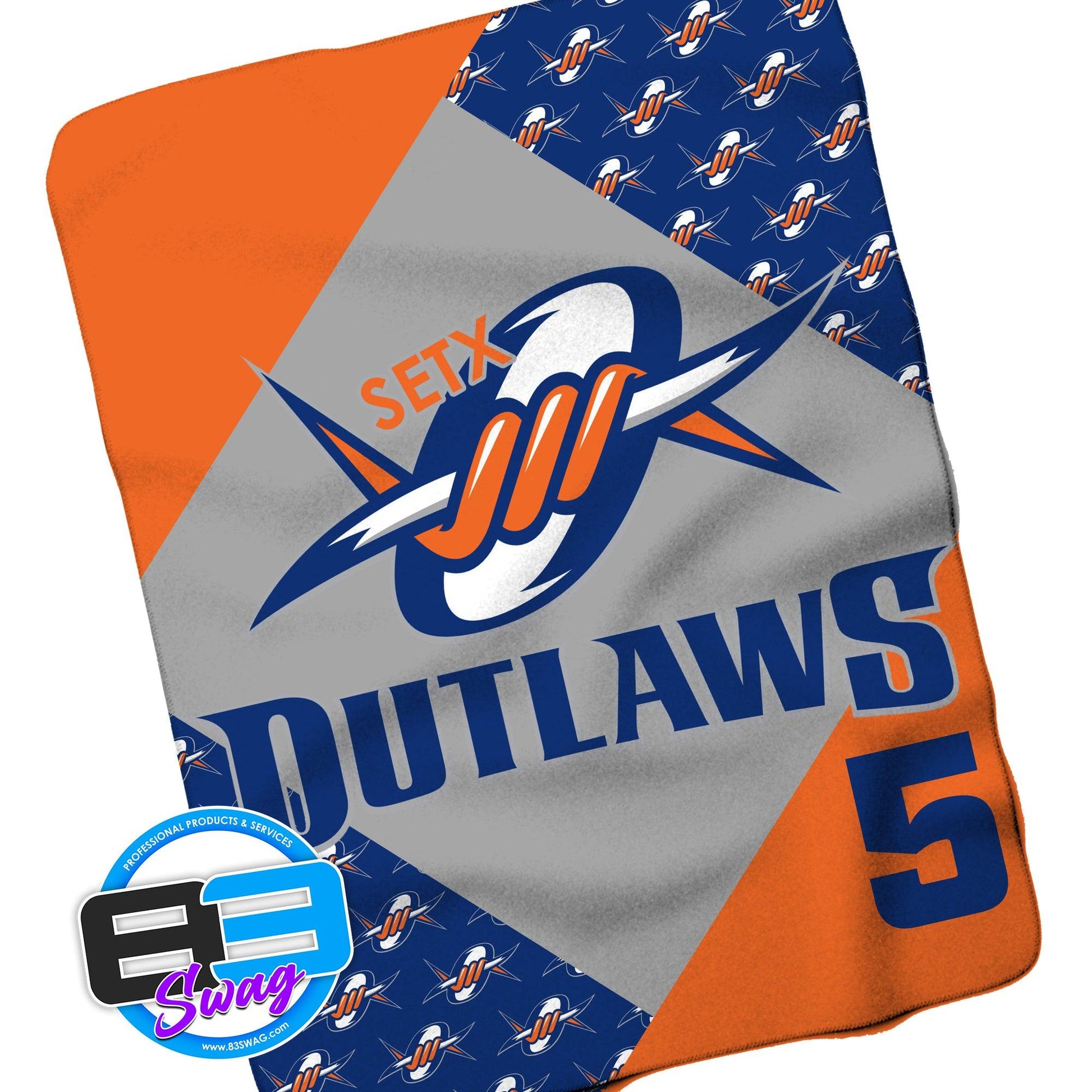 50”x60” Plush Sherpa Blanket - SETX Outlaws - 83Swag