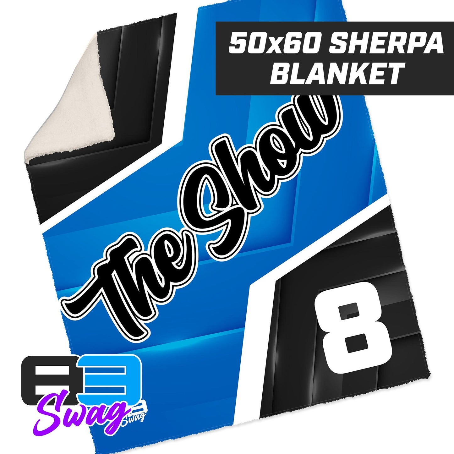 50”x60” Plush Sherpa Blanket - The Show Baseball - 83Swag