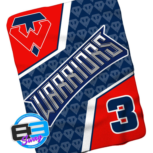 50”x60” Plush Sherpa Blanket - Warriors - 83Swag