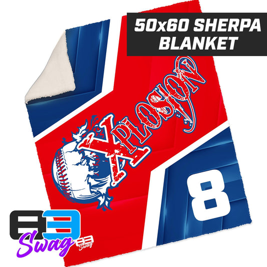 50”x60” Plush Sherpa Blanket - Xplosion Baseball - 83Swag