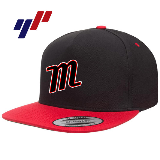 Yupoong Y6007 Adult 5-Panel Cotton Twill Snapback Cap - SYA Mets "M" Logo