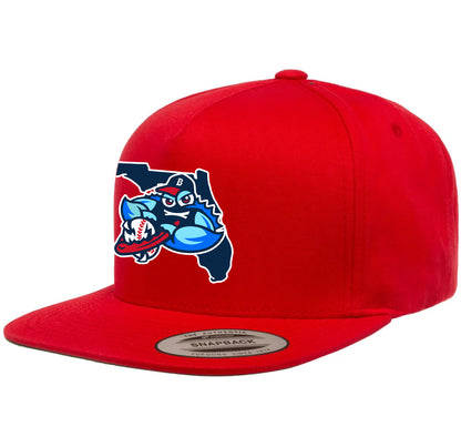 Yupoong Y6007 Adult 5-Panel Cotton Twill Snapback Cap - FCA Blue Claws