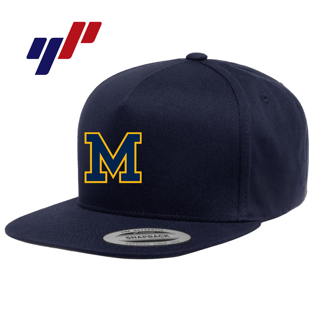 Yupoong Y6007 Adult 5-Panel Cotton Twill Snapback Cap - Midland Baseball