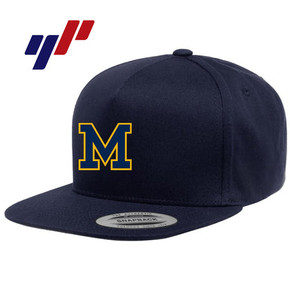 Yupoong Y6007 Adult 5-Panel Cotton Twill Snapback Cap - Midland Baseball