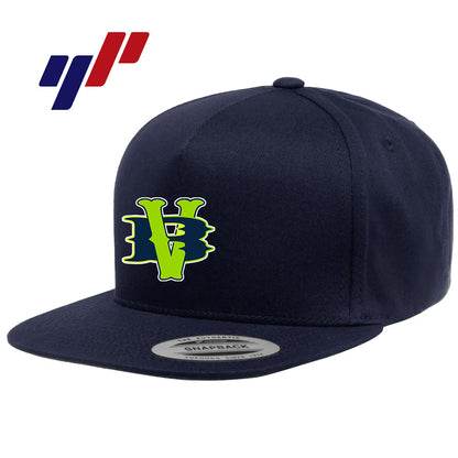 Yupoong Y6007 Adult 5-Panel Cotton Twill Snapback Cap DTF PRINTED - VB Bombers Baseball