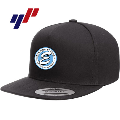 Yupoong Y6007 Adult 5-Panel Cotton Twill Snapback Cap - Explosion Softball