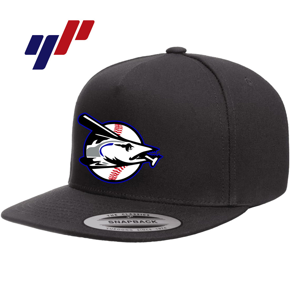 Yupoong Y6007 Adult 5-Panel Cotton Twill Snapback Cap - Jax Beach Baseball