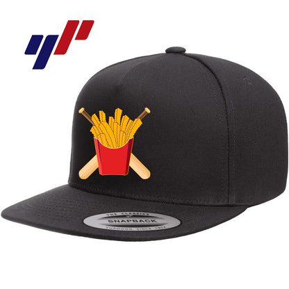 Yupoong Y6007 Adult 5-Panel Cotton Twill Snapback Cap - Team Rally Fries Baseball