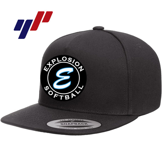 Yupoong Y6007 Adult 5-Panel Cotton Twill Snapback Cap - Explosion Softball