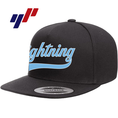 Yupoong Y6007 Adult 5-Panel Cotton Twill Snapback Cap - Lightning Baseball