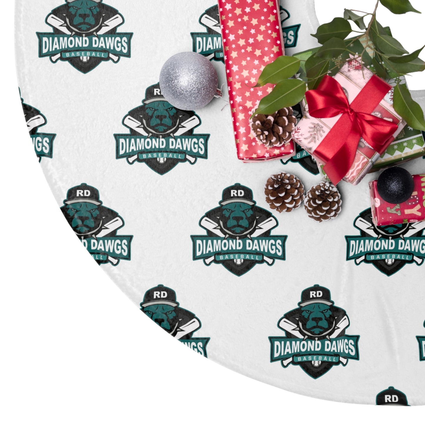 Christmas Tree Skirts Diamond Dawgs Baseball