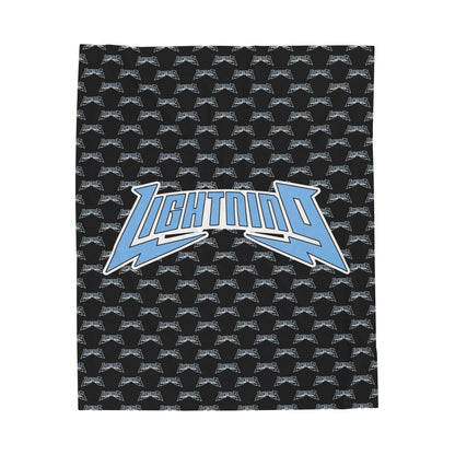 Velveteen Plush Blanket - Lightning Baseball