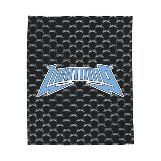 Velveteen Plush Blanket - Lightning Baseball