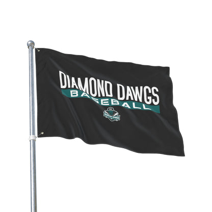 Double Sided Flag Diamond Dawgs Baseball