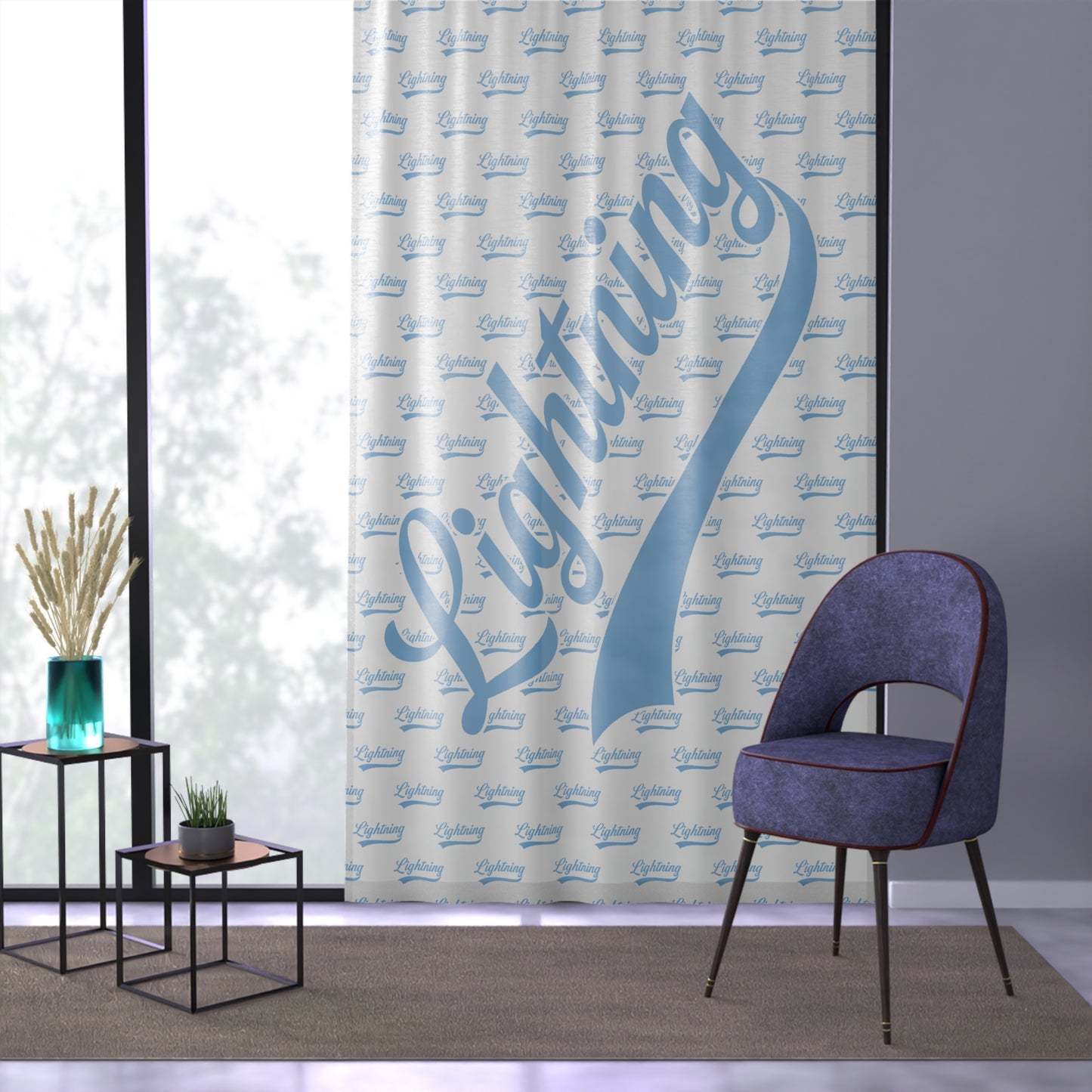 Window Curtain Lightning Baseball