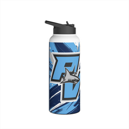 Stainless Steel Water Bottle - Straw Top - PVAA Sharks