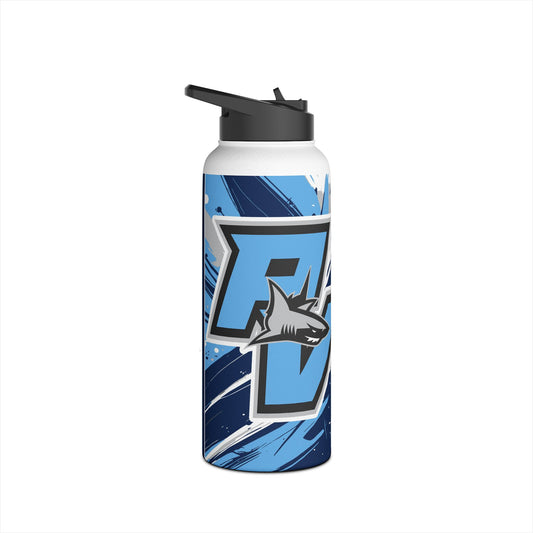 Stainless Steel Water Bottle - Straw Top - PVAA Sharks