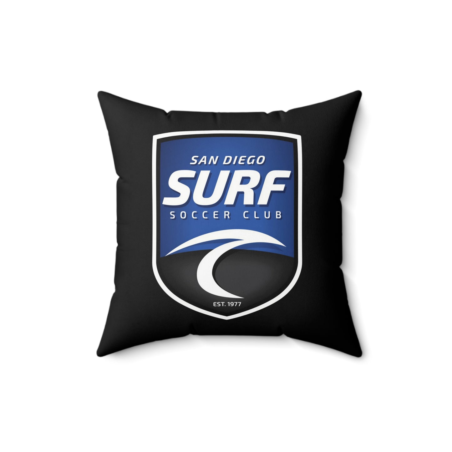 Spun Polyester Square Pillow San Diego Surf Soccer