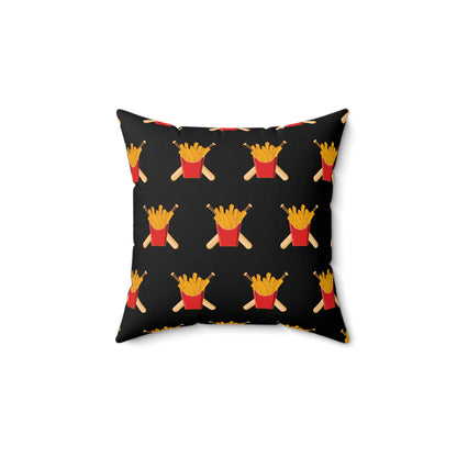 Spun Polyester Square Pillow Team Rally Fries
