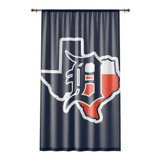 Window Curtain Dallas Tigers Baseball